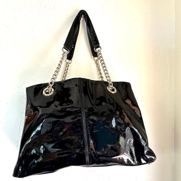 Large Kate Spade Patent Leather Chain Shoulder Bag — Gold Hardware — GUC - Picture 7 of 15